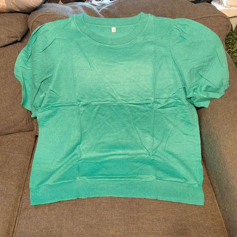 Women's Unbranded Green Short Sleeve Tee Plus Size XXL